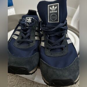 Adidas Men's Dark Blue and Black Sneakers